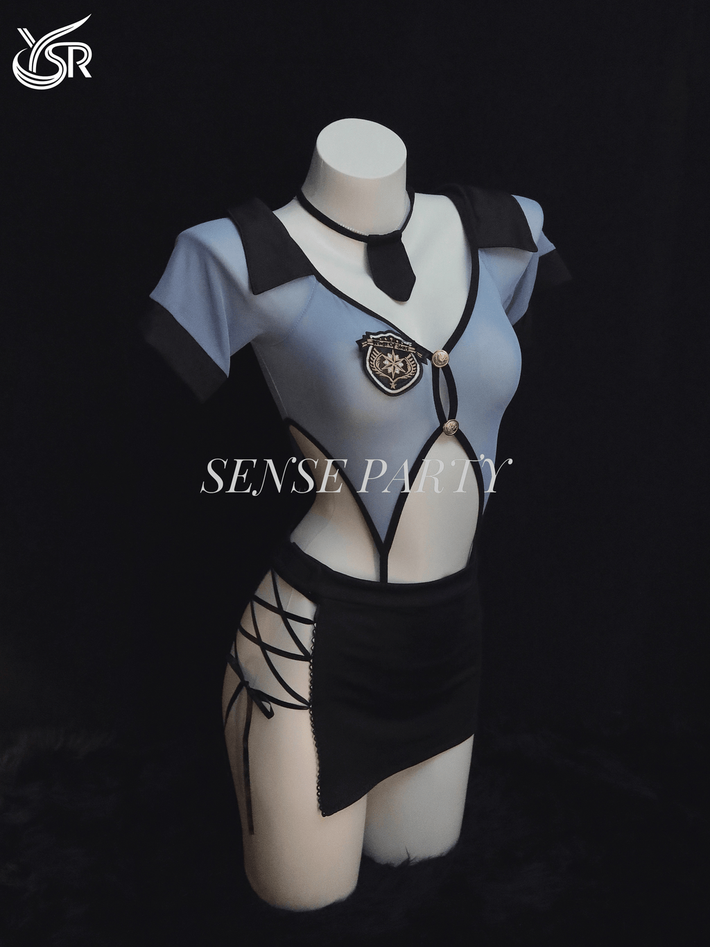 Secret Agent "sexy lingerie female police uniform cosplay seduction pure desire wrapped buttocks skirt