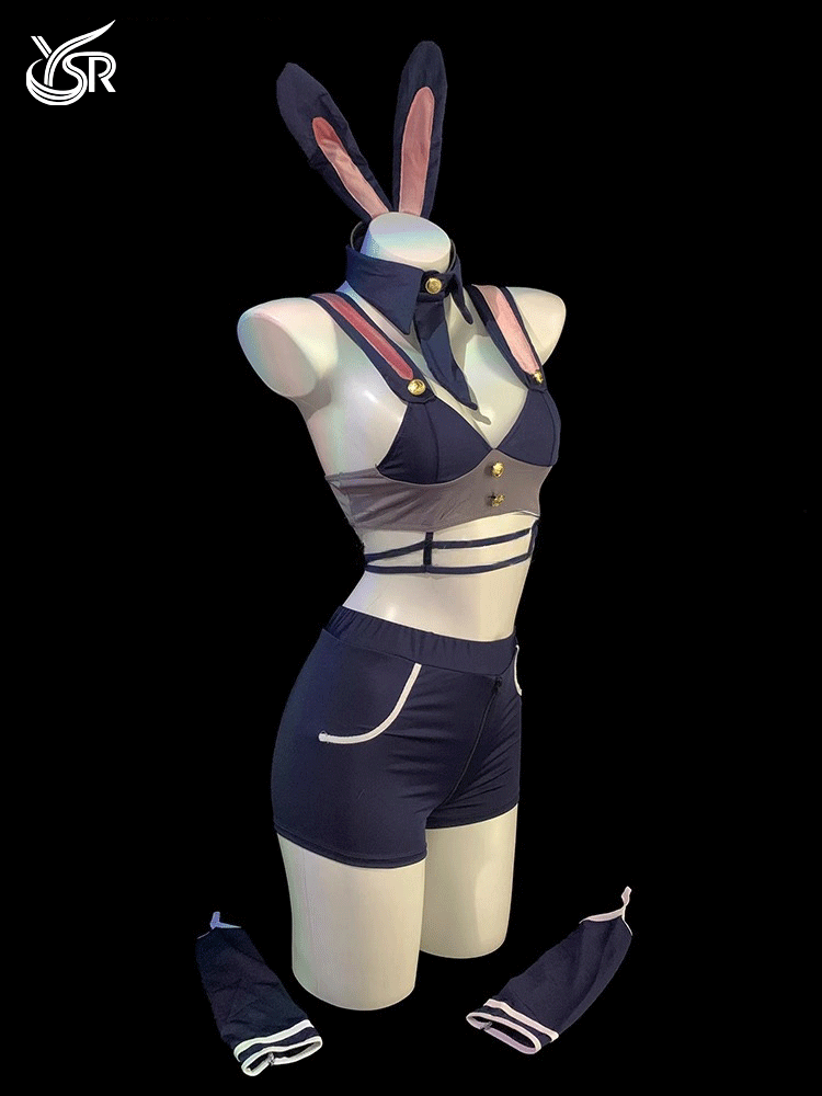 YSR bunny girl cosplay uniform set with lace-up sexy pajamas and pure desire lingerie, cute and tempting.