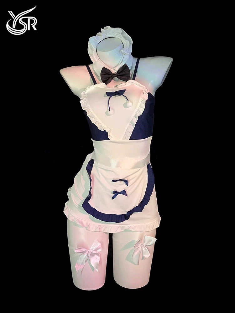 Cute and pure cosplay maid sex uniform sexy pajama set