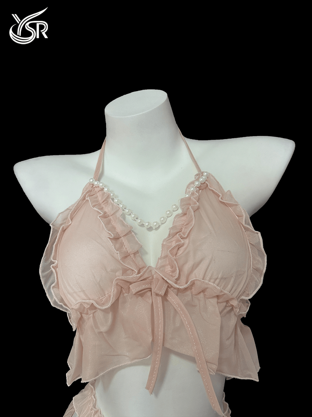 YSR Sweet Girl Three Point Bikini Set, Sexy and Spicy Girl Temptation, Open chested Pearl Hanging Neck Uniform