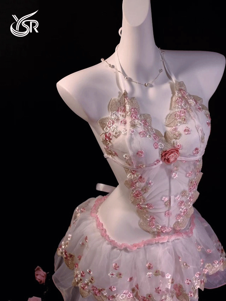 YSR lace floral dress sexy lingerie high-end strap nightgown pure desire lingerie temptation outfit