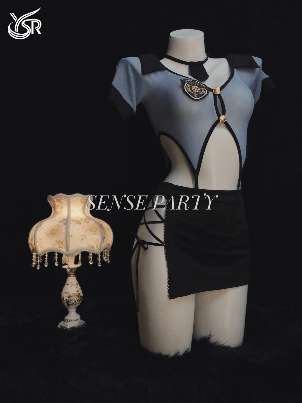 Secret Agent "sexy lingerie female police uniform cosplay seduction pure desire wrapped buttocks skirt