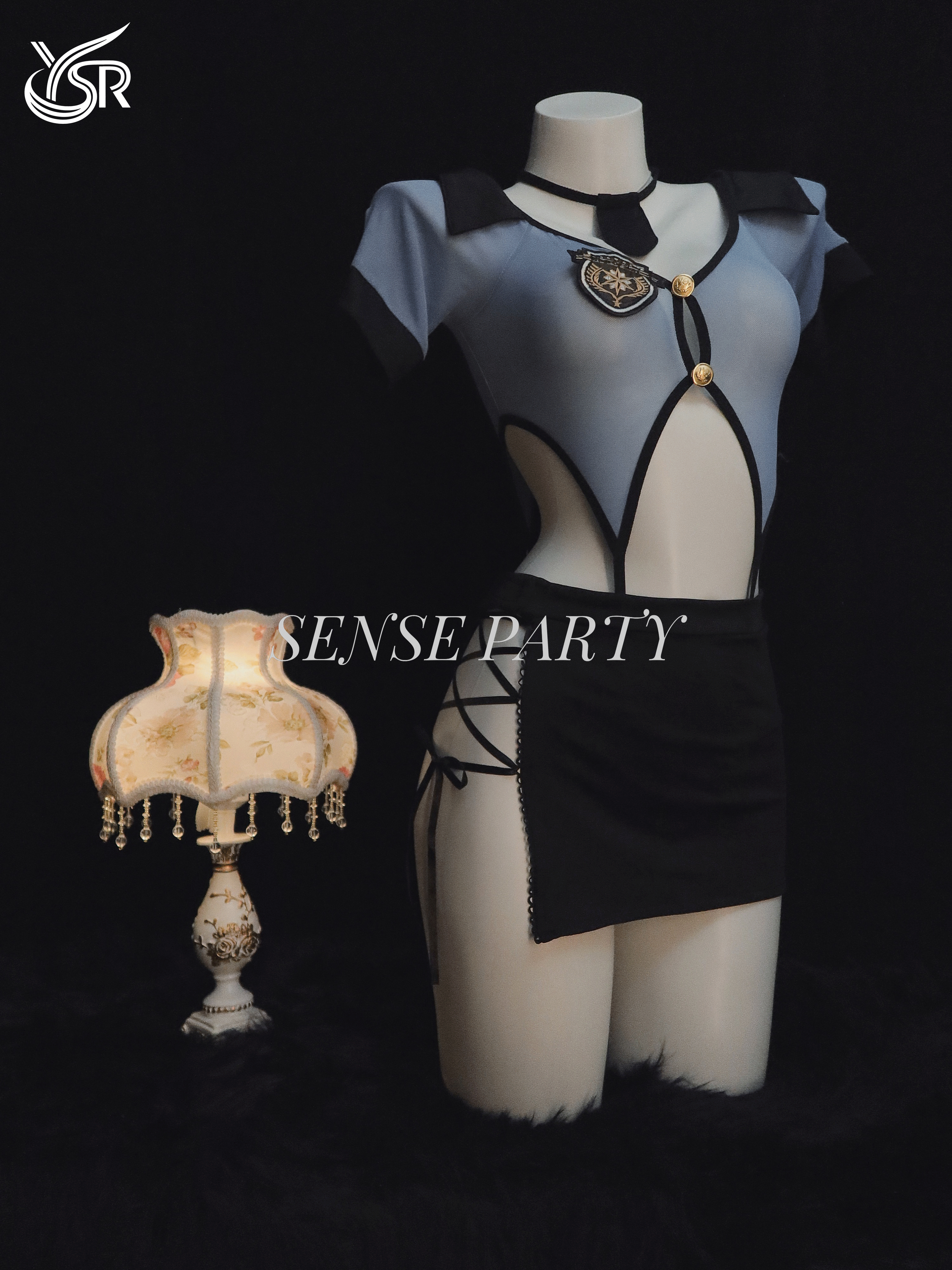 Secret Agent "sexy lingerie female police uniform cosplay seduction pure desire wrapped buttocks skirt