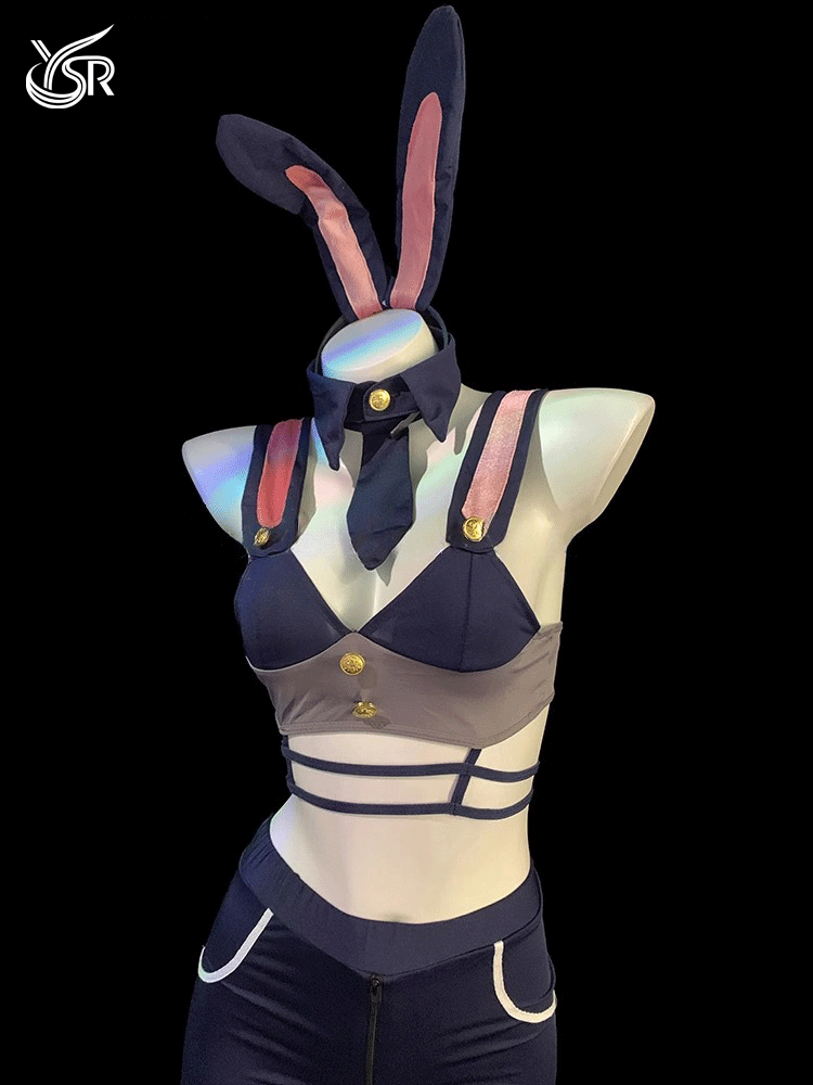 YSR bunny girl cosplay uniform set with lace-up sexy pajamas and pure desire lingerie, cute and tempting.
