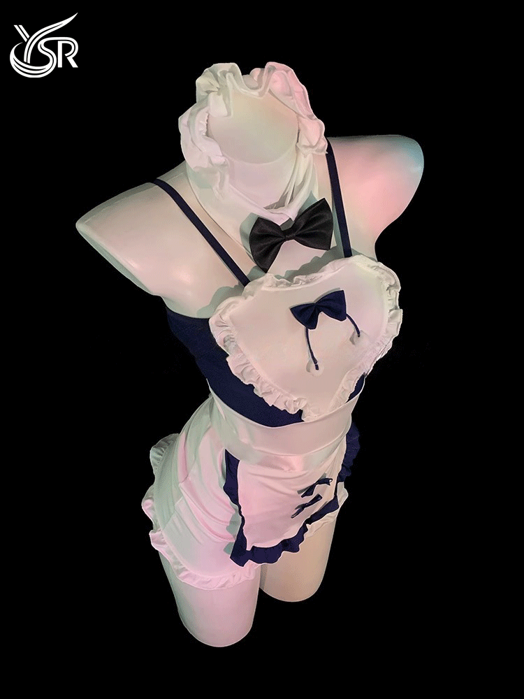 Cute and pure cosplay maid sex uniform sexy pajama set