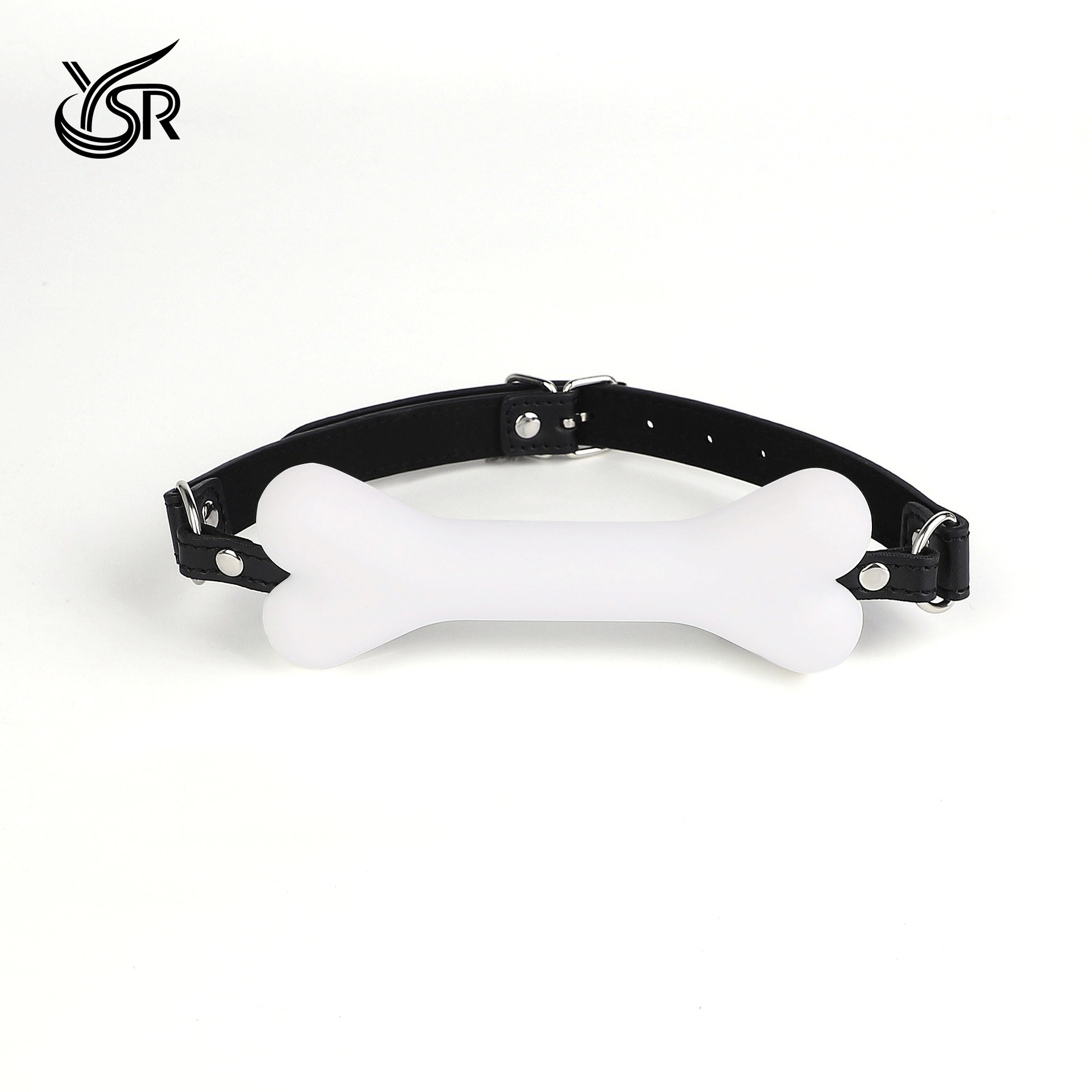 YSR High end silicone mouth ball and leather plug ball