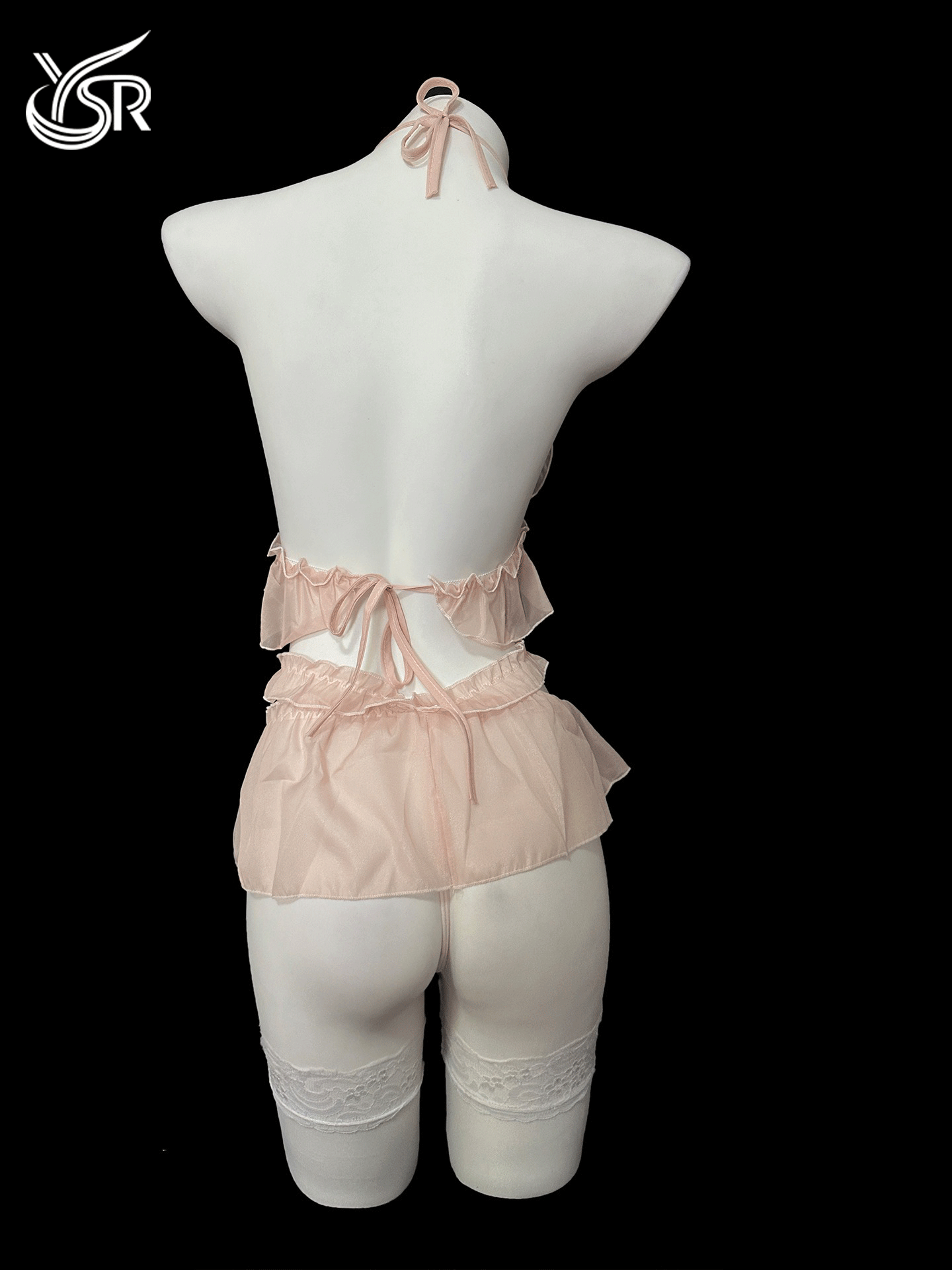 YSR Sweet Girl Three Point Bikini Set, Sexy and Spicy Girl Temptation, Open chested Pearl Hanging Neck Uniform