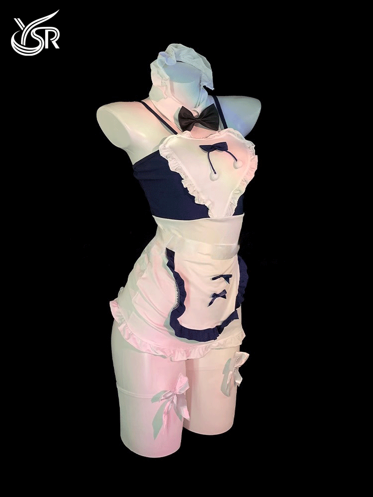Cute and pure cosplay maid sex uniform sexy pajama set