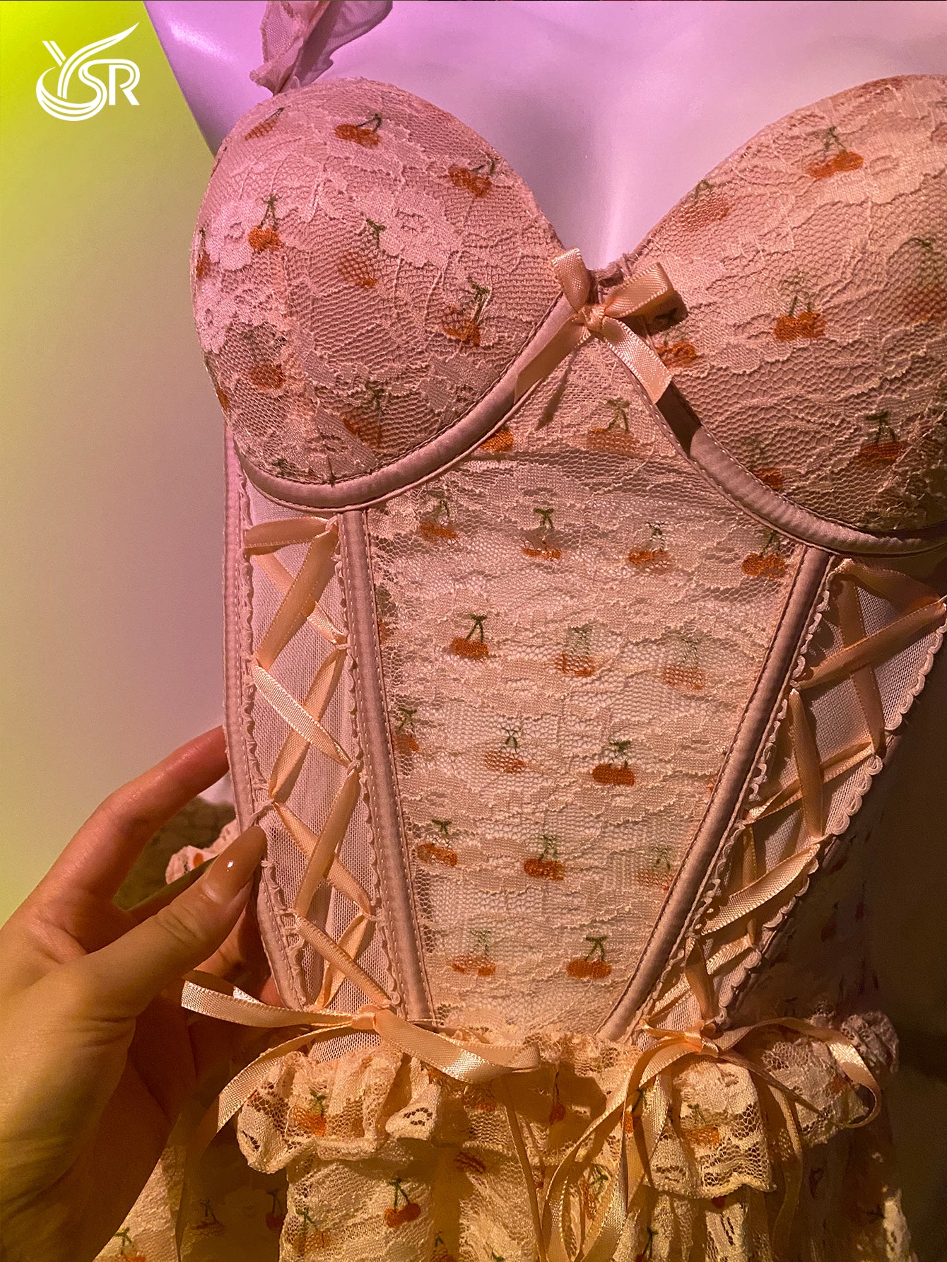 Pajama women sexy pure desire new style with chest cushion lace suspender nightgown set