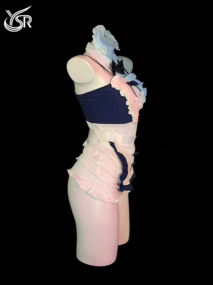 Cute and pure cosplay maid sex uniform sexy pajama set