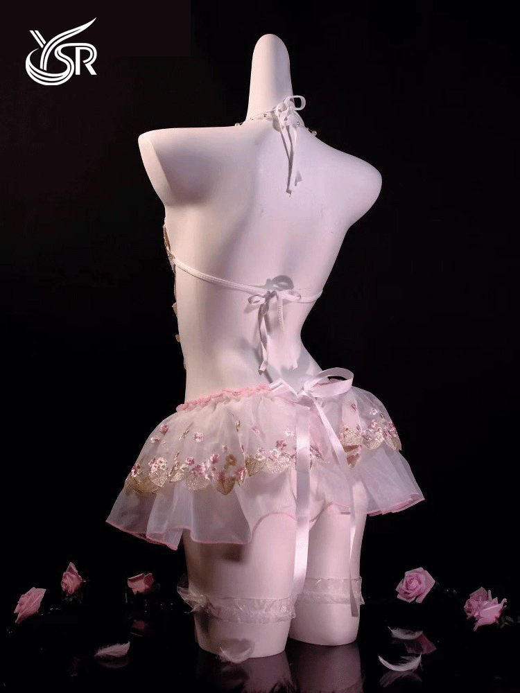 YSR lace floral dress sexy lingerie high-end strap nightgown pure desire lingerie temptation outfit