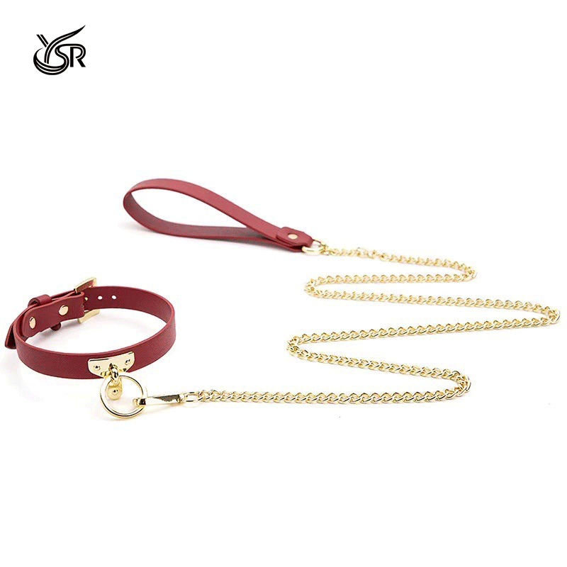 YSR leather collar, premium necklace, women's black choker traction chain