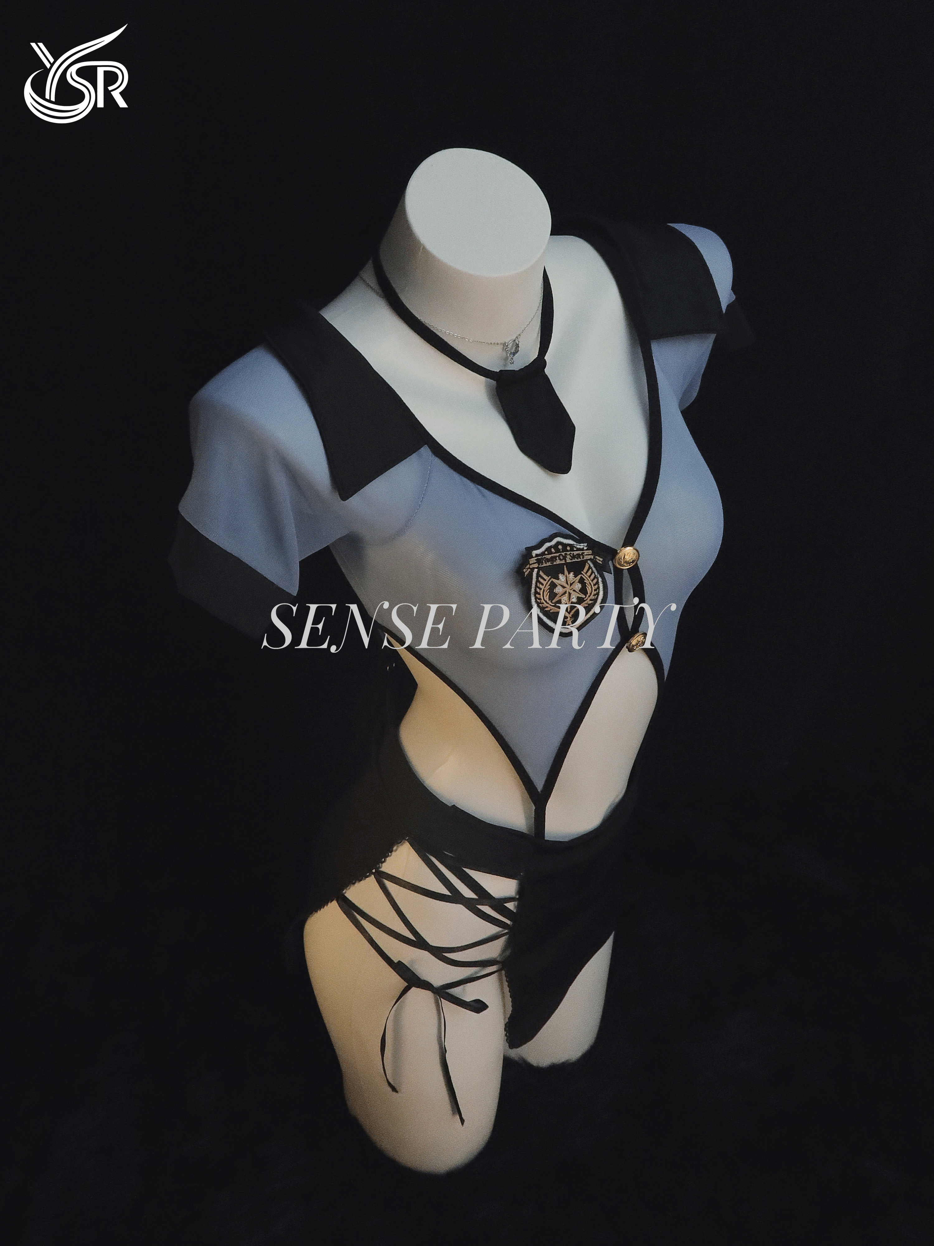 Secret Agent "sexy lingerie female police uniform cosplay seduction pure desire wrapped buttocks skirt